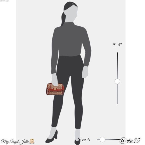 COACH KIP SIGNATURE CANVASS CROSSBODY Color: Tan Rust - Picture 8 of 8